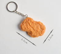1 Piece Funny French Fries Chicken Plastic Children Unisex Bag Pendant Keychain sku image 13