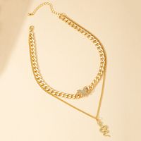 1 Piece Fashion Snake Butterfly Alloy Plating Rhinestones Women's Layered Necklaces main image 6