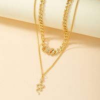 1 Piece Fashion Snake Butterfly Alloy Plating Rhinestones Women's Layered Necklaces main image 2