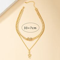 1 Piece Fashion Snake Butterfly Alloy Plating Rhinestones Women's Layered Necklaces main image 4