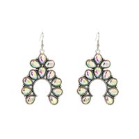 1 Pair Vintage Style Water Droplets Alloy Plating Inlay Glass Women's Drop Earrings main image 2