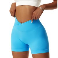 Sports Solid Color Cotton Blend Active Bottoms Shorts main image 5
