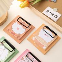 Cute Mini Small Board Clip Sticky Note Set Student Notepad Non-adhesive Small Fresh Notebook Notepad main image 4