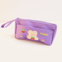 Double Layer Pencil Bag Girl Large Capacity Good-looking Ins Japanese Junior High School Student Girls Cute Stationery Box sku image 1