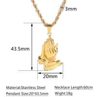 Ethnic Style Hand Stainless Steel Plating Necklace 1 Piece main image 5