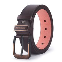 Retro Solid Color Pu Leather Alloy Men's Leather Belts 1 Piece sku image 8