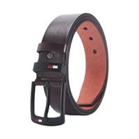 Retro Solid Color Pu Leather Alloy Men's Leather Belts 1 Piece main image 3
