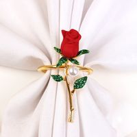 Elegant Flower Alloy Napkin Rings main image 3