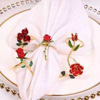 Elegant Flower Alloy Napkin Rings main image 1