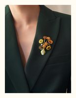 Sweet Flower Alloy Stoving Varnish Women's Brooches main image 4