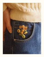 Sweet Flower Alloy Stoving Varnish Women's Brooches main image 3