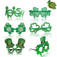 St. Patrick Shamrock Letter Plastic Party Costume Props Glasses 1 Piece main image 1