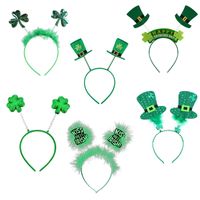 St. Patrick Shamrock Letter Bow Knot Plastic Party Hair Band Costume Props 1 Piece main image 5