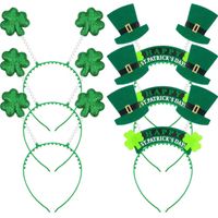 St. Patrick Shamrock Letter Bow Knot Plastic Party Hair Band Costume Props 1 Piece main image 4