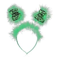 St. Patrick Shamrock Letter Bow Knot Plastic Party Hair Band Costume Props 1 Piece sku image 5