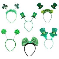 St. Patrick Shamrock Letter Bow Knot Plastic Party Hair Band Costume Props 1 Piece main image 3