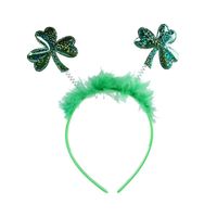 St. Patrick Shamrock Letter Bow Knot Plastic Party Hair Band Costume Props 1 Piece sku image 2