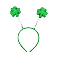 St. Patrick Shamrock Letter Bow Knot Plastic Party Hair Band Costume Props 1 Piece sku image 1