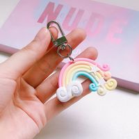 1 Piece Cute Rainbow Star Bell Metal Unisex Bag Pendant Keychain sku image 1