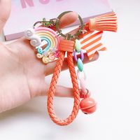 1 Piece Cute Rainbow Star Bell Metal Unisex Bag Pendant Keychain sku image 8