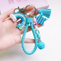 1 Piece Cute Rainbow Star Bell Metal Unisex Bag Pendant Keychain sku image 6