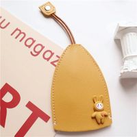 1 Piece Cute Rabbit Animal Solid Color Pu Leather Unisex Bag Pendant Keychain sku image 7