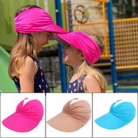 Enfants Unisexe Mode Couleur Unie Chapeau De Soleil main image 6