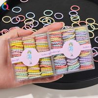 Sweet Star Solid Color Strawberry Plastic Rubber Band Hair Tie 1 Set main image 3