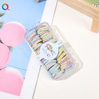 Sweet Star Solid Color Strawberry Plastic Rubber Band Hair Tie 1 Set sku image 17