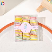 Sweet Star Solid Color Strawberry Plastic Rubber Band Hair Tie 1 Set sku image 7