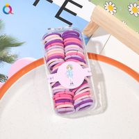 Sweet Star Solid Color Strawberry Plastic Rubber Band Hair Tie 1 Set sku image 2