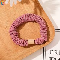 Simple Style Color Block Solid Color Cloth Rubber Band Pleated Hair Tie 1 Piece sku image 8