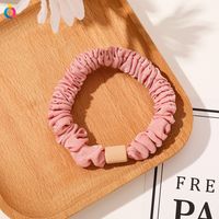 Simple Style Color Block Solid Color Cloth Rubber Band Pleated Hair Tie 1 Piece sku image 20
