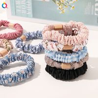 Simple Style Color Block Solid Color Cloth Rubber Band Pleated Hair Tie 1 Piece main image 4