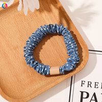Simple Style Color Block Solid Color Cloth Rubber Band Pleated Hair Tie 1 Piece sku image 19
