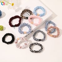 Simple Style Color Block Solid Color Cloth Rubber Band Pleated Hair Tie 1 Piece main image 5