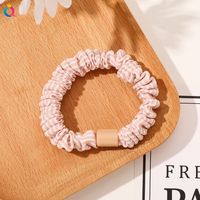 Simple Style Color Block Solid Color Cloth Rubber Band Pleated Hair Tie 1 Piece sku image 5