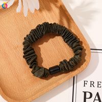 Simple Style Color Block Solid Color Cloth Rubber Band Pleated Hair Tie 1 Piece sku image 9