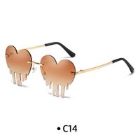 Fashion Heart Shape Pc Special-shaped Mirror Patchwork Frameless Women's Sunglasses sku image 14