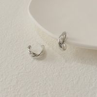 1 Pair Simple Style C Shape Plating Alloy Ear Studs sku image 2