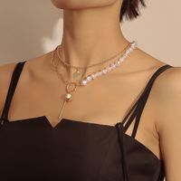 Fashion Geometric Alloy Plating Artificial Pearls Women's Layered Necklaces main image 5
