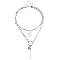 Fashion Geometric Alloy Plating Artificial Pearls Women's Layered Necklaces sku image 2