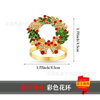 Christmas Casual Christmas Hat Letter Stainless Steel Napkin Ring 1 Piece sku image 36