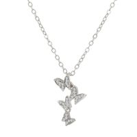 Fashion Butterfly Copper Inlay Zircon Necklace 1 Piece sku image 14