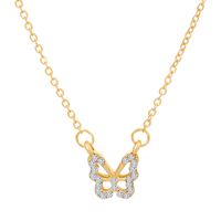 Fashion Butterfly Copper Inlay Zircon Necklace 1 Piece sku image 12
