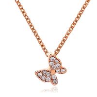 Fashion Butterfly Copper Inlay Zircon Necklace 1 Piece sku image 7