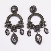 Fashion Water Droplets Sterling Silver Inlay Rhinestones Drop Earrings 1 Pair sku image 3