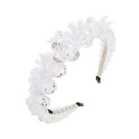 Elegant Flower Cloth Inlay Crystal Hair Band main image 2