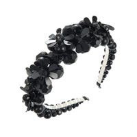 Elegant Flower Cloth Inlay Crystal Hair Band main image 3