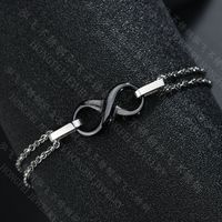 Titanium&stainless Steel Fashion Geometric Bracelet  (black) Nhhf0983-black sku image 2